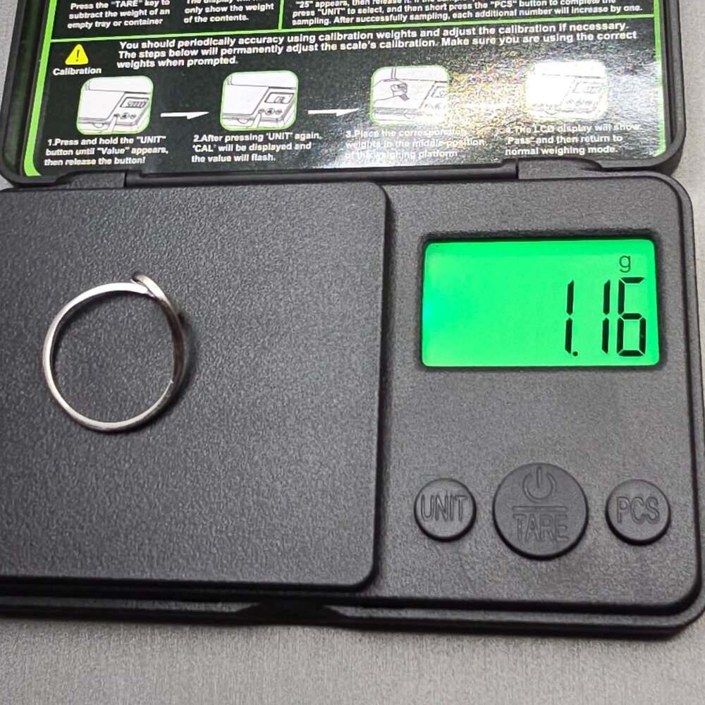 VTG Sterling Silver Wave Ring Size 8 Openwork Minimalist Abstract Wire Design - Picture 7 of 7